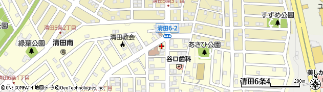 セブンイレブン札幌清田６条店周辺の地図