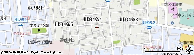 北海道札幌市南区川沿４条4丁目11周辺の地図