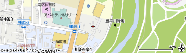 北海道札幌市南区川沿４条1丁目周辺の地図