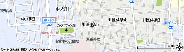 北海道札幌市南区川沿４条5丁目6周辺の地図