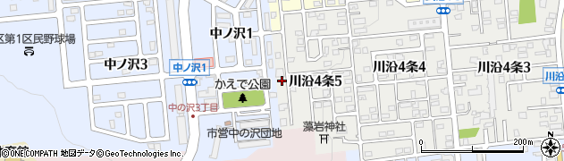 北海道札幌市南区川沿４条5丁目8周辺の地図