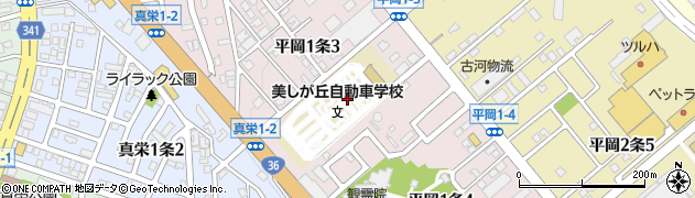 北海道札幌市清田区平岡１条周辺の地図