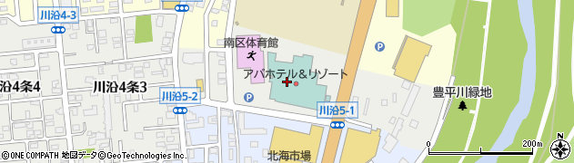 北海道札幌市南区川沿４条2丁目周辺の地図