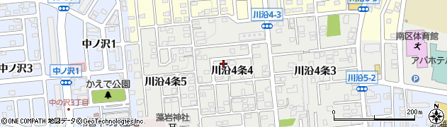北海道札幌市南区川沿４条4丁目12周辺の地図