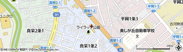 北海道マツダ清田店周辺の地図