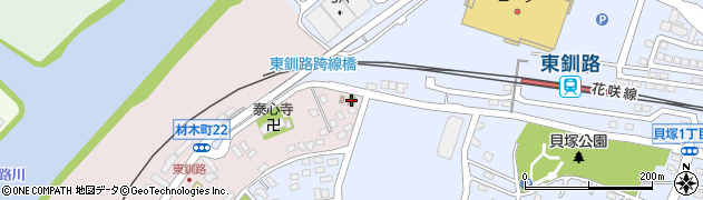釧路貝塚郵便局 ＡＴＭ周辺の地図