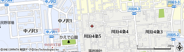 北海道札幌市南区川沿４条5丁目10周辺の地図