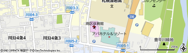 札幌市南区体育館周辺の地図