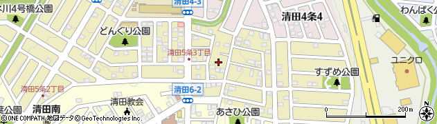 ハピネス清田周辺の地図
