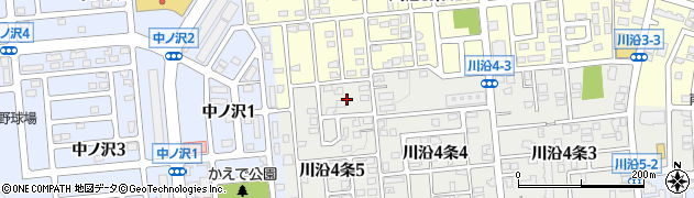 北海道札幌市南区川沿４条5丁目1周辺の地図