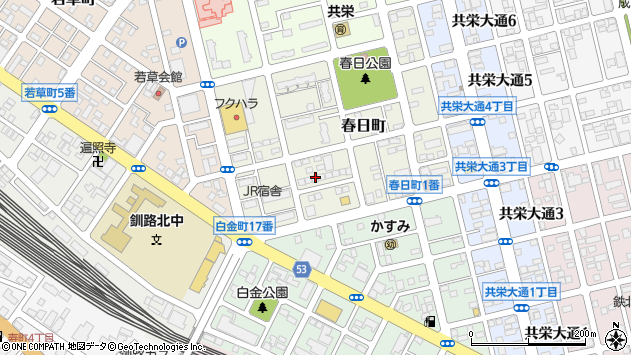〒085-0041 北海道釧路市春日町の地図
