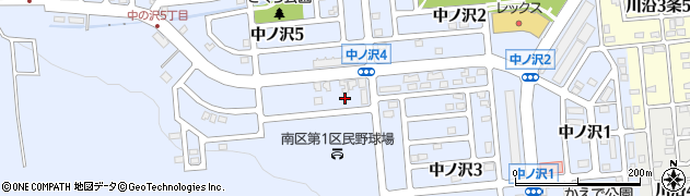 北海道札幌市南区中ノ沢4丁目1-6周辺の地図