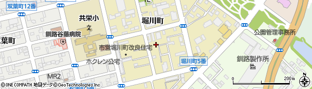北海道釧路市堀川町周辺の地図