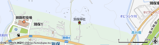 別保神社周辺の地図