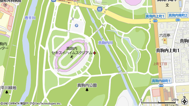 〒005-0017 北海道札幌市南区真駒内公園の地図