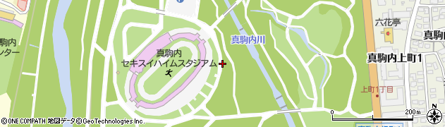 北海道札幌市南区真駒内公園周辺の地図