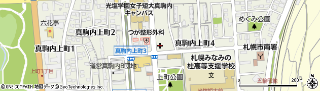 北海道札幌市南区真駒内上町周辺の地図