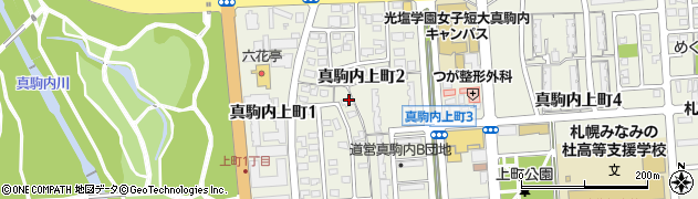 札幌市南区真駒内上町2丁目10 akippa真駒内駐車場【利用時間：8：00～22：00】周辺の地図