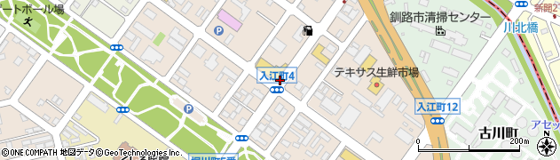 北海道釧路市入江町周辺の地図