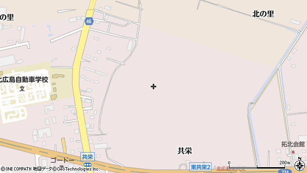 〒061-1112 北海道北広島市共栄の地図