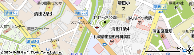 豊平警察署清田交番周辺の地図