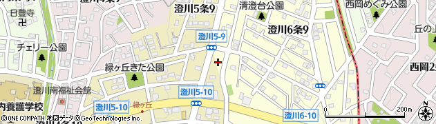 澄川五差路記念公園周辺の地図