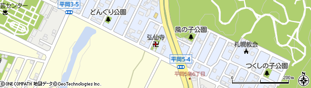 弘仙寺周辺の地図