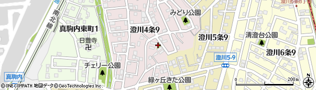 澄川さんかく公園周辺の地図