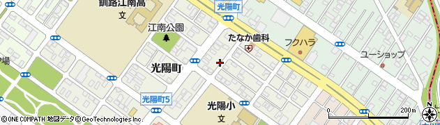 北海道釧路市光陽町周辺の地図