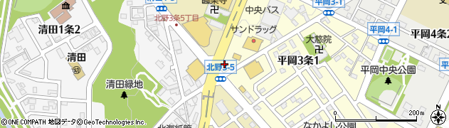 北海道信用金庫北野通支店周辺の地図