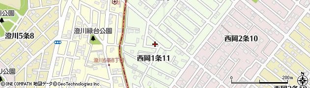 西岡麻耶公園周辺の地図