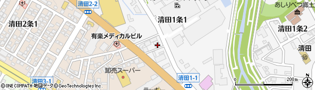 キャッツアイ　清田店カラオケ周辺の地図