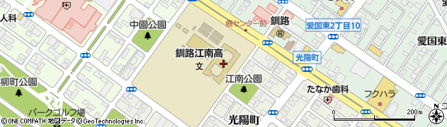北海道釧路江南高等学校周辺の地図