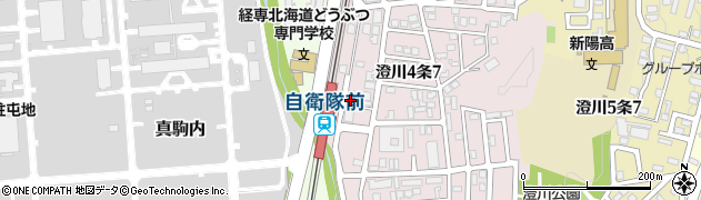 セブンイレブン札幌自衛隊駅前店周辺の地図