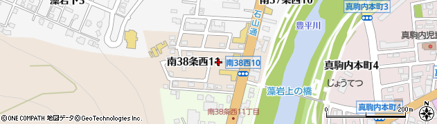 北海道札幌市南区南３８条西周辺の地図