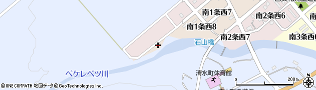 北海道清水町（上川郡）南１条西周辺の地図