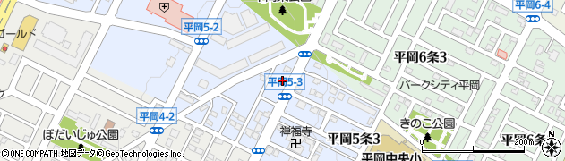 北海道札幌市清田区平岡５条2丁目6周辺の地図