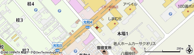 快活CLUB 釧路木場店周辺の地図