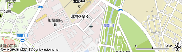 北日本燃料株式会社　札幌営業所周辺の地図
