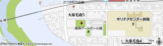 大楽毛5号公園周辺の地図