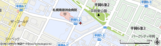 北海道札幌市清田区平岡５条2丁目1-1周辺の地図