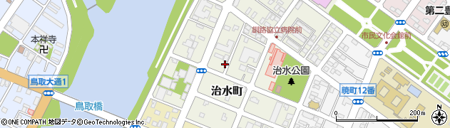 北海道釧路市治水町周辺の地図