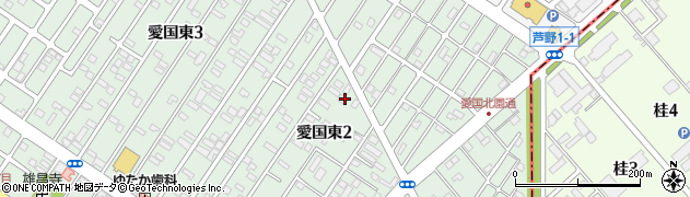 北海道釧路市愛国東2丁目21-12周辺の地図