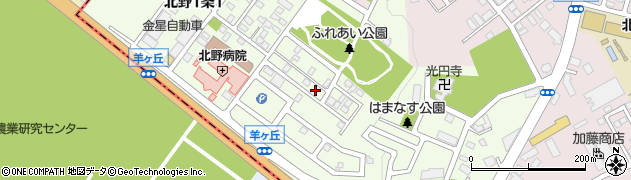 北海道札幌市清田区北野１条周辺の地図