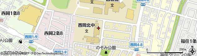 北海道札幌市豊平区西岡３条周辺の地図