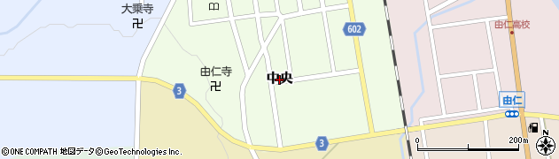北海道由仁町（夕張郡）中央周辺の地図