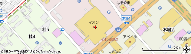 メガネのプリンス釧路イオン店周辺の地図