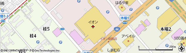 イオン釧路店周辺の地図