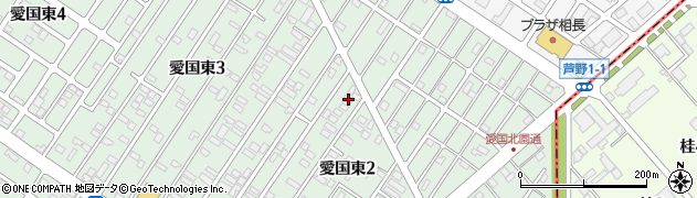 北海道釧路市愛国東2丁目22-17周辺の地図