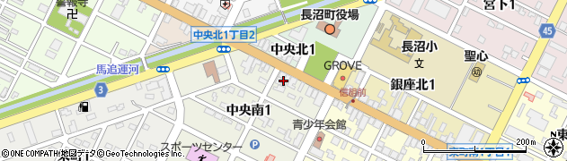 北海道銀行長沼支店周辺の地図